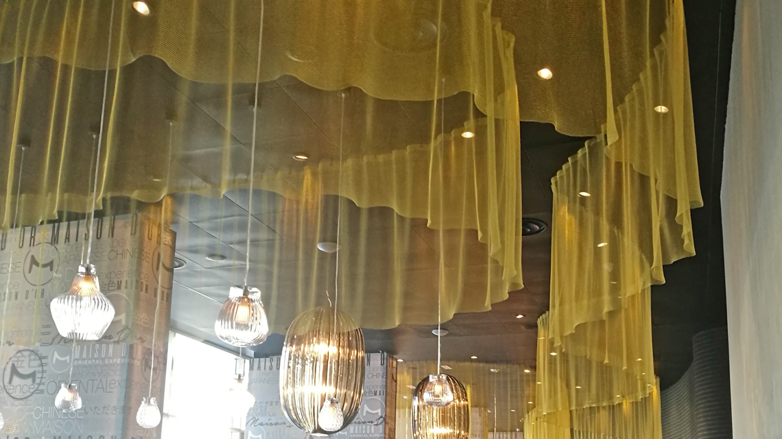 plafond en maille métallique m&m www.plafondmetaldesign.fr - <p>plafond en maille métallique m&m <a href=
