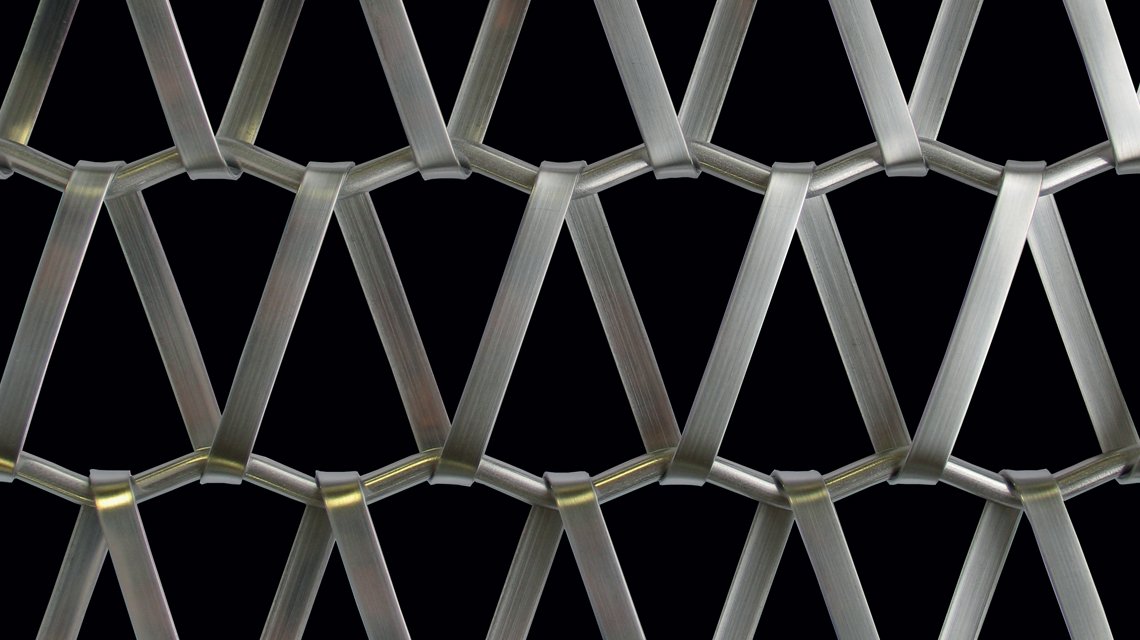 résille métallique spiralée inox pour l'architecture et le design www.maillemetaldesign.fr